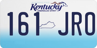 KY license plate 161JRO