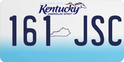 KY license plate 161JSC