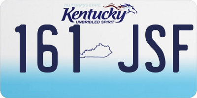 KY license plate 161JSF