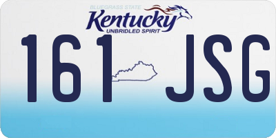 KY license plate 161JSG