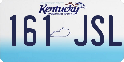 KY license plate 161JSL