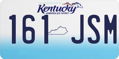 KY license plate 161JSM