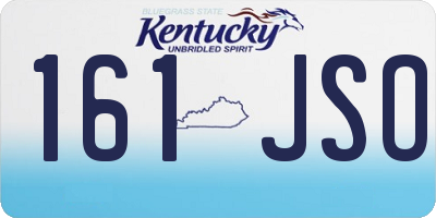 KY license plate 161JSO