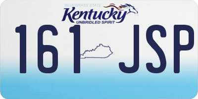 KY license plate 161JSP