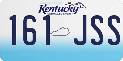 KY license plate 161JSS