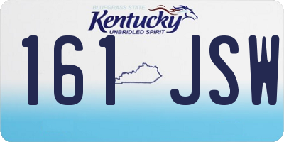 KY license plate 161JSW