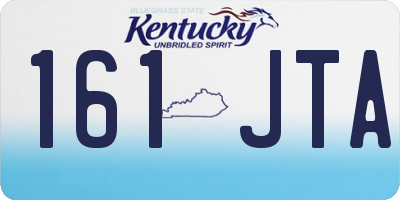 KY license plate 161JTA