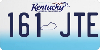 KY license plate 161JTE