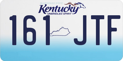 KY license plate 161JTF