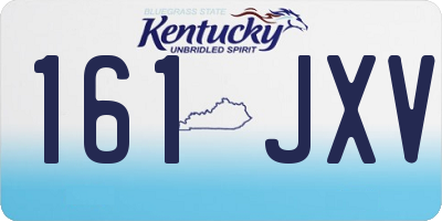 KY license plate 161JXV