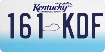 KY license plate 161KDF