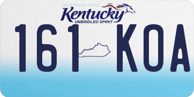 KY license plate 161KOA