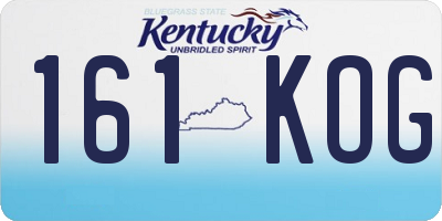 KY license plate 161KOG
