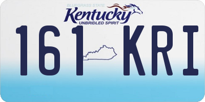 KY license plate 161KRI