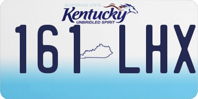 KY license plate 161LHX