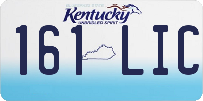 KY license plate 161LIC
