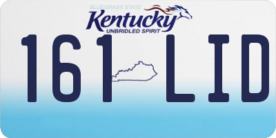 KY license plate 161LID