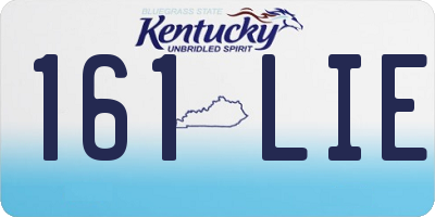 KY license plate 161LIE