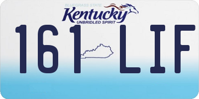 KY license plate 161LIF
