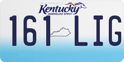 KY license plate 161LIG