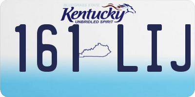 KY license plate 161LIJ