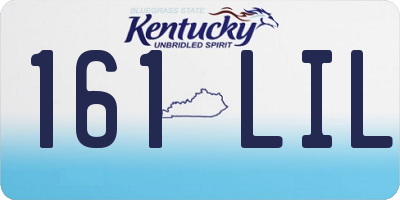 KY license plate 161LIL