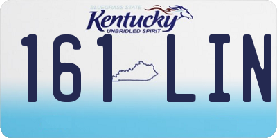 KY license plate 161LIN