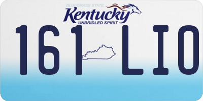 KY license plate 161LIO