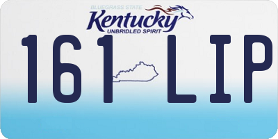 KY license plate 161LIP
