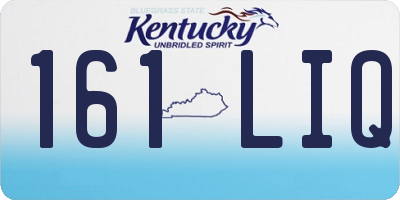 KY license plate 161LIQ