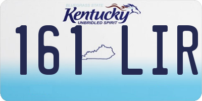 KY license plate 161LIR