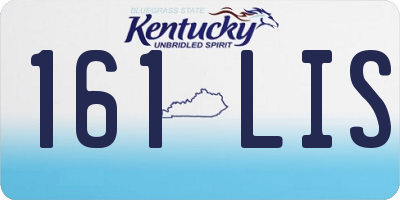 KY license plate 161LIS