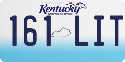 KY license plate 161LIT