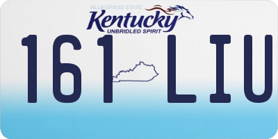 KY license plate 161LIU