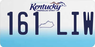 KY license plate 161LIW