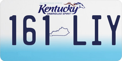 KY license plate 161LIY