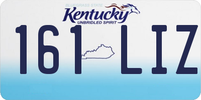 KY license plate 161LIZ