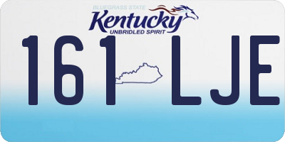 KY license plate 161LJE