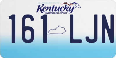 KY license plate 161LJN