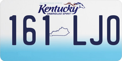 KY license plate 161LJO