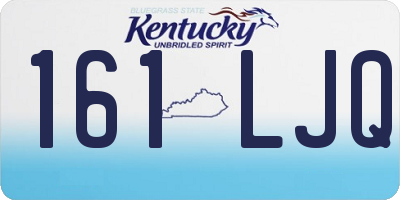 KY license plate 161LJQ