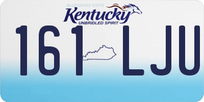 KY license plate 161LJU