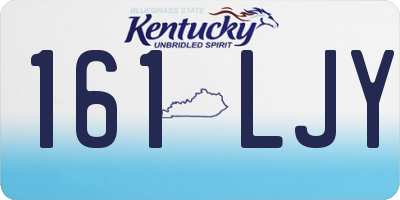 KY license plate 161LJY
