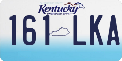 KY license plate 161LKA