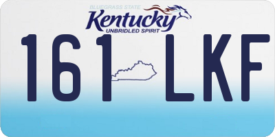 KY license plate 161LKF