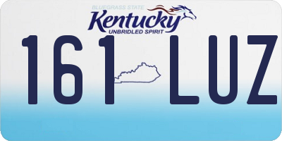 KY license plate 161LUZ