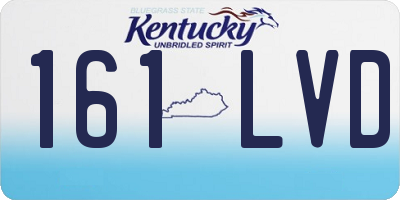 KY license plate 161LVD