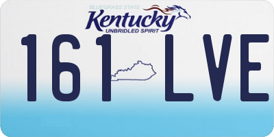 KY license plate 161LVE