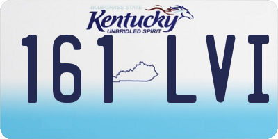 KY license plate 161LVI