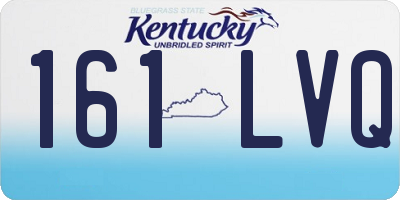 KY license plate 161LVQ